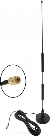 Antena magnetyczna 12dBi GSM LTE 5G 700-2700Mhz kabel 5m SMA