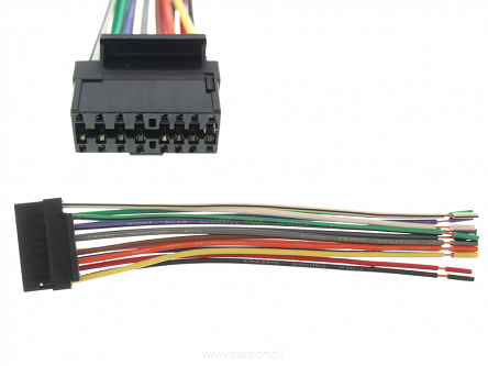 Złącze do Kenwood KRC-256 czarna 16pin-ISO-KK256