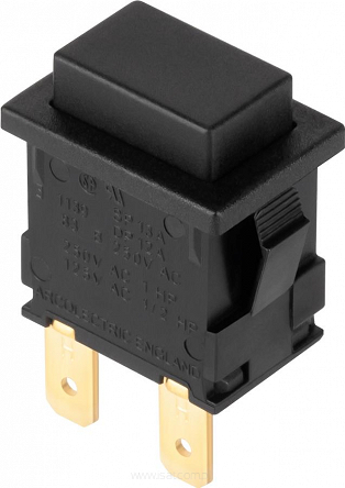 Przełącznik ON-OFF bistabilny 2 pin 230V H8300ABBB wciskany push czarny