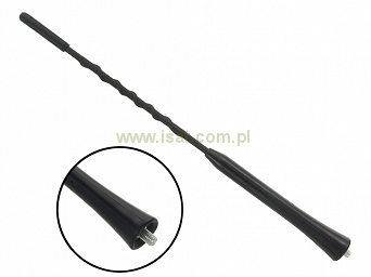 Maszt M4 anteny samochodowej radiowej FM długość 24cm, średnica gwintu 5mm
