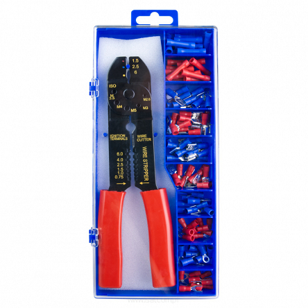 Zaciskacz instalacyjny zaciskarka z konektorami w kasecie 100szt konektorów