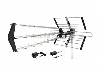 Antena TV zewnętrzna aktywna DVB-T2 4K Cabletech 641 kierunkowa VHF+UHF Combo Filtr LTE