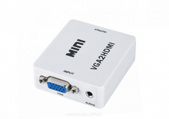 adapter konwerter sygnału VGA gniazdo do HDMI gniazdo zas.USB 