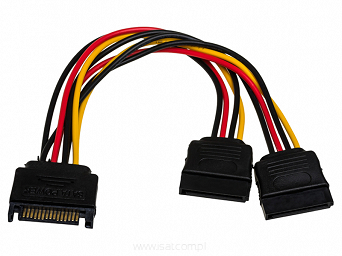 Adapter kabel SATA / 2x SATA rozgałęźnik zasilania Akyga AK-CA-31