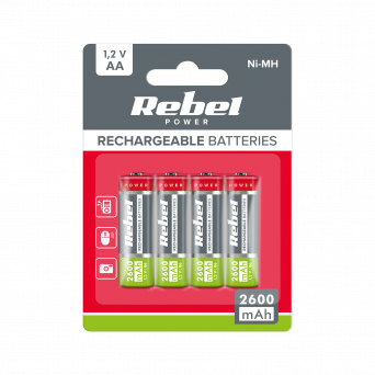 Akumulatorki rozmiar AA pojemność 2600mAh 4szt