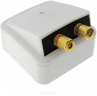 Gniazdo audio skośne uniwersalne 2x banan gold