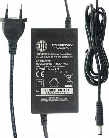 Zasilacz Cyfrowy Polsat 4,2A 12V oryginalny PVR