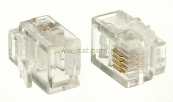 Wtyk modularny telefoniczny RJ11 6p4c 1szt
