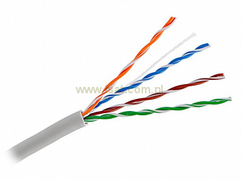 Skrętka komputerowa U-UTP kat.5e Conotech LAN Cu (drut) 2x4x0,51mm 1mb