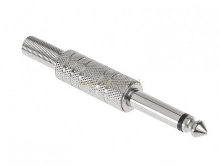 Wtyk Jack 6,3mm mono metal lutowany