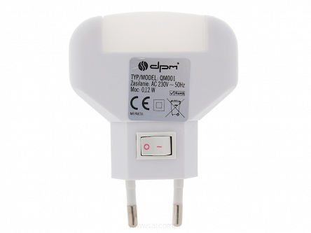 Lampka nocna QM001W LED biały