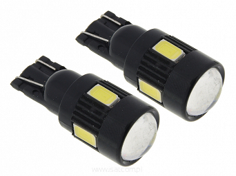 LED samochodowy (Canbus) T10 6xSMD5730 12V kpl