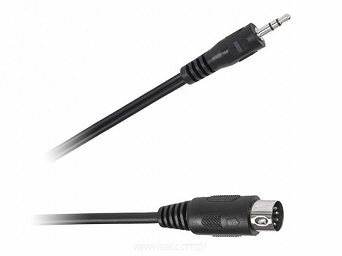 Przewód audio wtyk DIN na wtyk Jack 3,5mm stereo; długość 1,2m