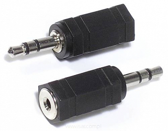 Przejście Jack W3,5/G2,5 wtyk 3,5mm na gniazdo 2,5mm