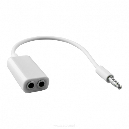 Adapter wtyk JACK - 2 x gniazdo JACK na kablu