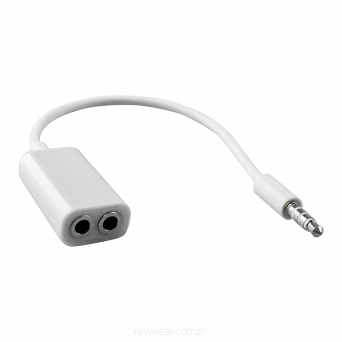 Adapter wtyk JACK - 2 x gniazdo JACK na kablu