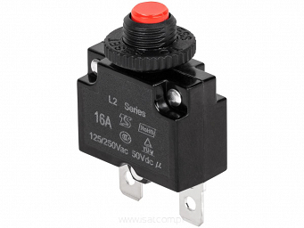 Przełącznik RESET monostabilny 2 pin 230V prąd max 16A czarny