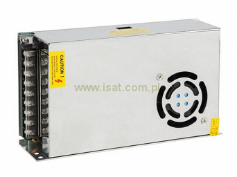 Zasilacz impulsowy 12V / 25A 300W box do kamer CCTV sznurów diodowych