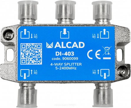 Splitter antenowy 4 wyjścia DC path DI-403 Alcad 5-2400