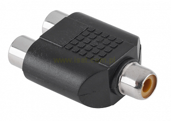 Rozgałęźnik 1/2 audio RCA Cinch 1x gniazdo - 2x gniazdo plastik