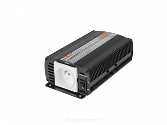 Przetwornica samochodowa KEMOT 12V na 230V 300W gniazdo typu E + kable