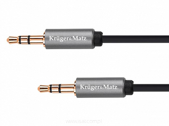 Przewód audio aux 2x wtyki Jack stereo 3,5mm, długość 1,0m Kruger&Matz