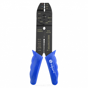 Zaciskarka do konektorów izolowanych + ściągacz izolacji + obcinak śrub