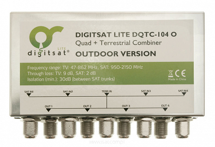 zwrotnica RTV-SAT Quad DQTC104/O