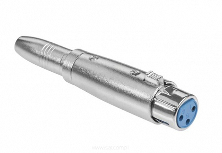 Przejściówka gn. mikrofonowe Canon / gn. Jack 6,3mm metalowa