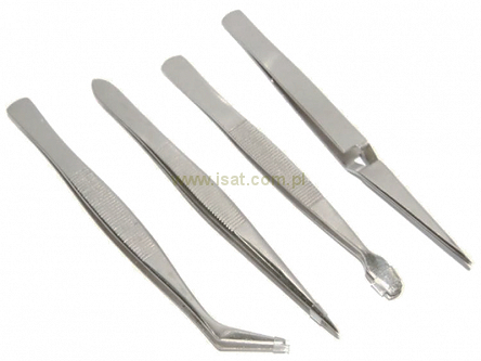 Pencety kplx4 zestaw 4 szt. pęset metalowych