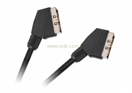 Przewód Audio-Video wtyki Euro/Euro (Scart) 21pin, długość 3,0m