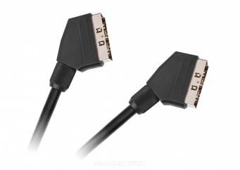Przewód Audio-Video wtyki Euro/Euro (Scart) 21pin, długość 3,0m