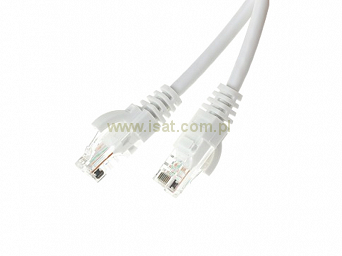 Patchcord przewód kabel UTP kat. 6e 1,0m biały wtyk - wtyk  RJ45 Gigabit