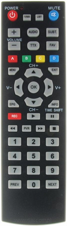 Pilot uniwersalny do dekoderów DVB-T Wiwa