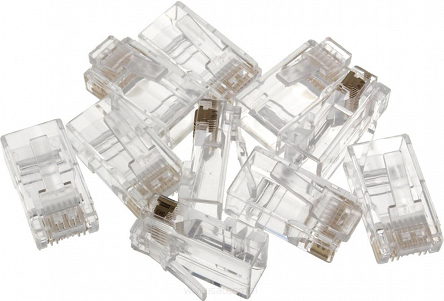 Wtyk modularny RJ45 8p8c drut kat.6 przelotowy 10 sztuk