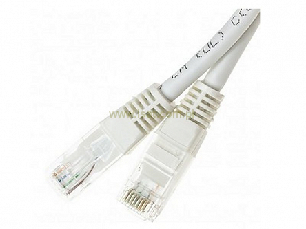 Patchcord przewód kabel UTP kat. 6e 10m biały wtyk - wtyk RJ45