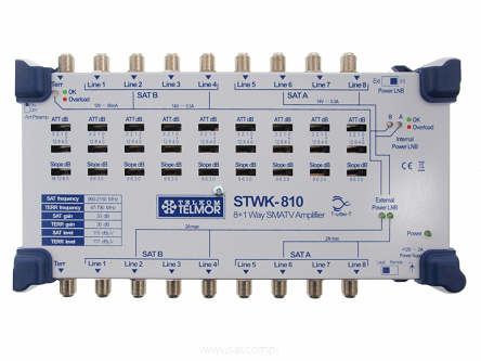 Wzmacniacz magistrali multiswitchowej 8+1 Telmor STWK-810