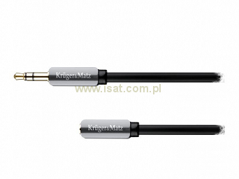 Przedłużacz słuchawkowy Jack 3,5mm wtyk - gniazdo kabel 1,8m Kruger&Matz