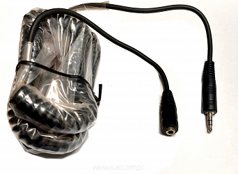 Przedłużacz mały Jack 3,5mm spirala ok 3,0m