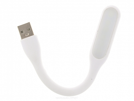 Lampka komputerowa USB gumowa 1.2w 17cm biała