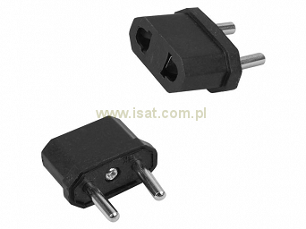Złącze adapter wtyk PL - gniazdo USA black