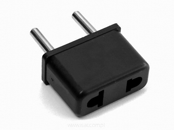 Złącze adapter wtyk PL - gniazdo USA black