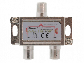 Rozgałęźnik splitter RTV-SAT dwukrotny 5-2400MHz DC Pass