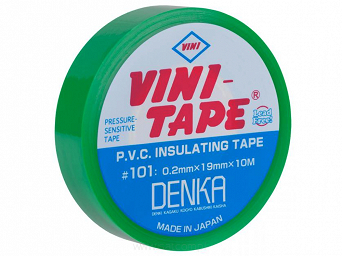 Taśma izolacyjna PVC VINI zielona 19mm / 0.2mm / rolka 9,144m