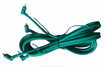 Kabel połączeniowy audio 2xRCA -  2xRCA + żyła sterująca 5m, wtyki kątowe