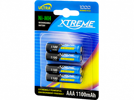 Akumulator Ni-MH AAA pojemność 1100mAh 4szt, bateria wielokrotnego ładowania