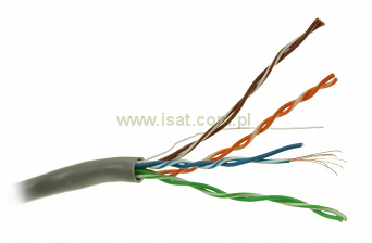 Skrętka komputerowa U/UTP Cat.5e Cabletech - linka, rolka 305mb