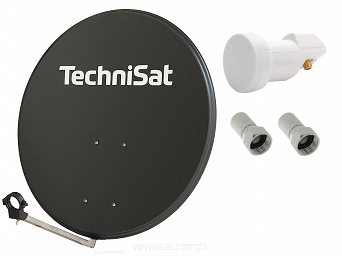 Antena satelitarna Technidish 80cm czasza grafit + konwerter i złącza F