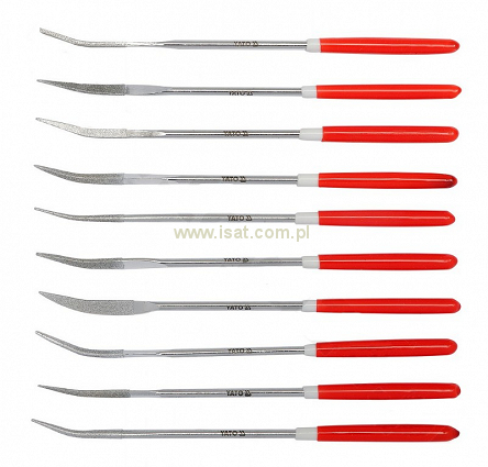 Zestaw pilników diamentowych iglaków YATO YT-6146 3x140x30mm 10 szt.